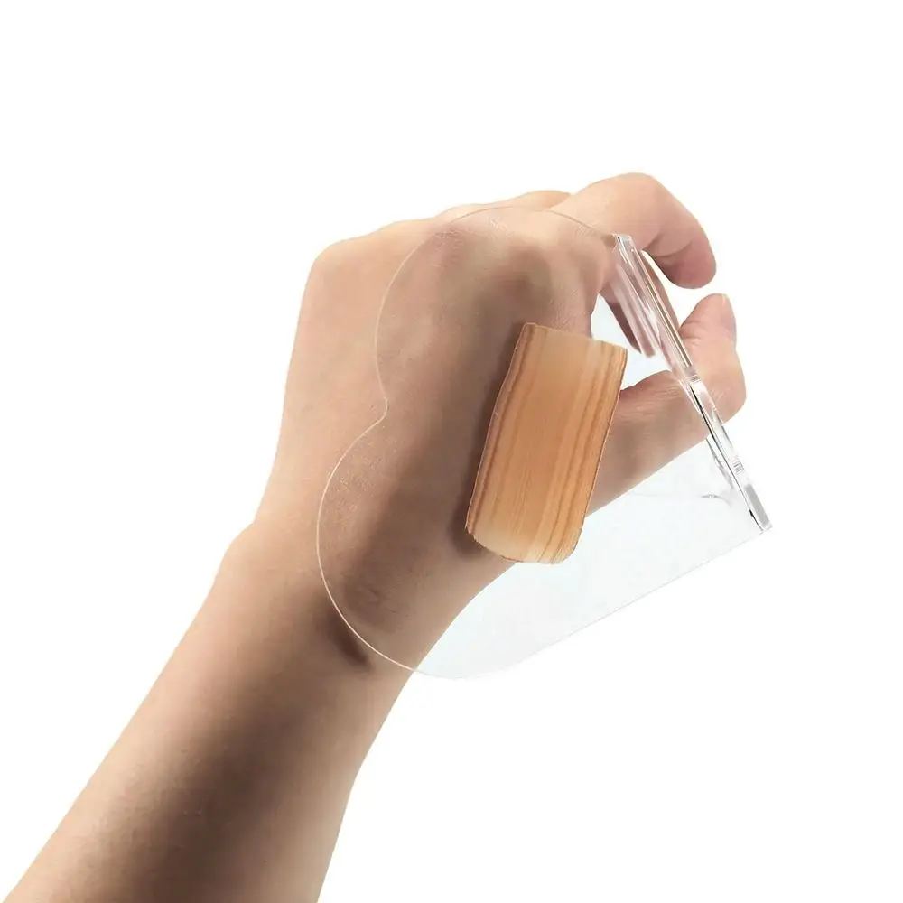 Acrylic Transparent Palette Portable Reusable Paint Palette Handheld Heart-shaped Foundation Mixing Manicure Tool