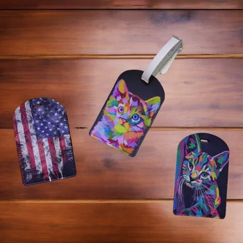 Animals Art Flag Luggage Tags Personalized Airplane Travel Practical Accessories Cruise Travel Suitcase Tag Anti Lost