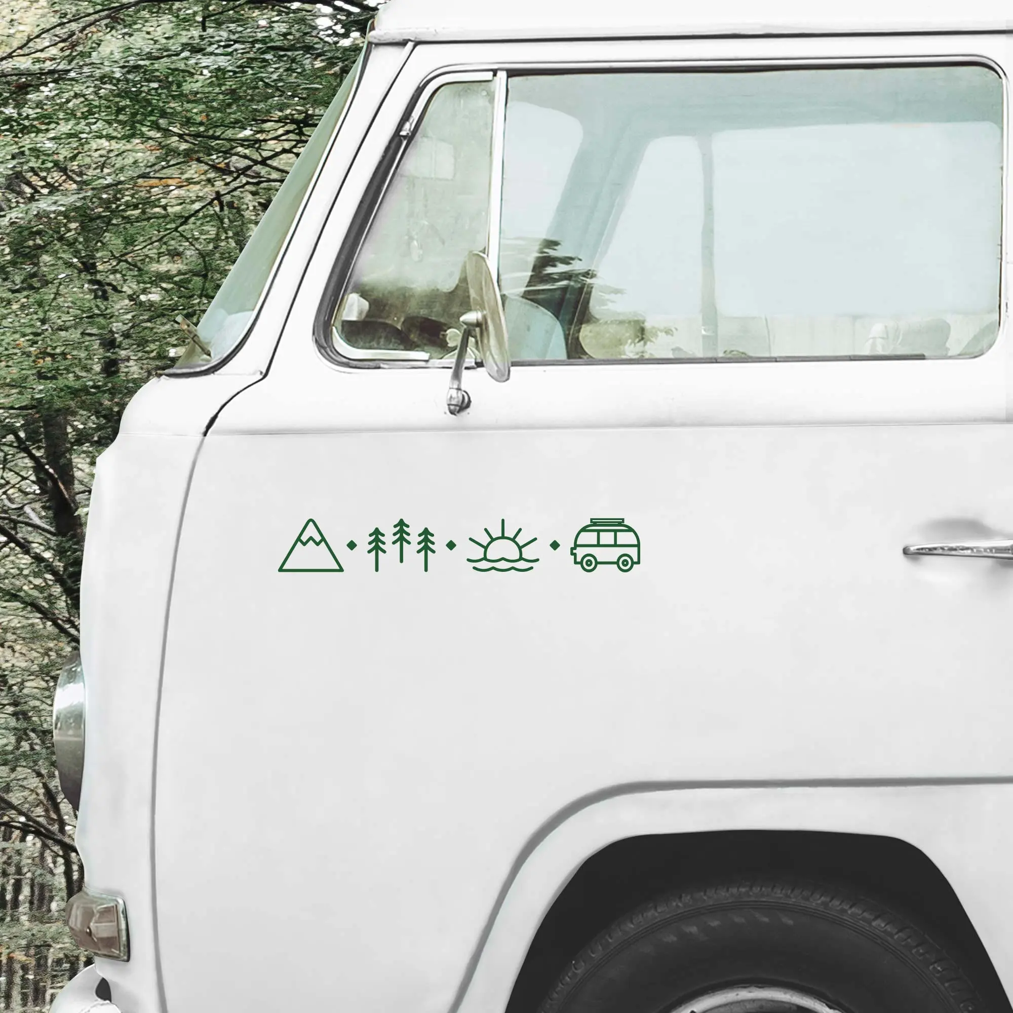 캠핑카 밴 캐러밴 자동차 스티커 Rv Vanlife 자연 디자인 캠핑 데칼 장식 액세서리 방수 Tunning 장식 비닐