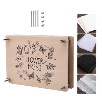 per pressare fiori in legno per adulti bambini, per preservare fiori piante in legno per adulti Pressa per foglie
