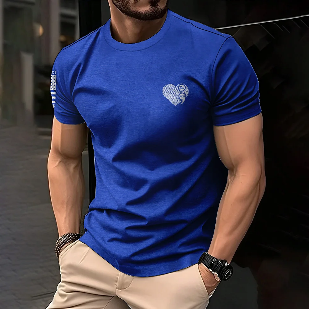 Men's Casual 3/4 Sleeve Shirt - Relaxed Fit T-Shirt for Effortless Style and All-Day Comfort