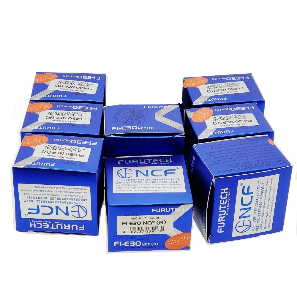 Hifi Schuko Furutech Fi-E30 Ncf Nano Presa Rame Puro Rodio Spina Di Alimentazione Ue 8 Pz