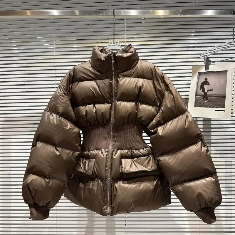 

Ladies Short Jacket Fashion Street Top Slim Warm Stand-collar Winter Coat Women Cotton-padded Outwear Mujer vestes