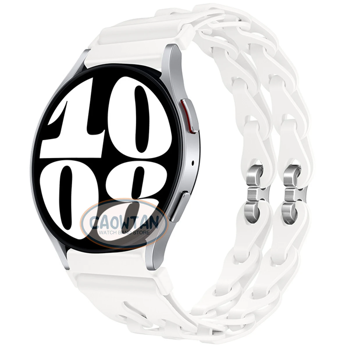 Stylish Silicone Chain Strap for Smartwatches - Multiple Sizes Available