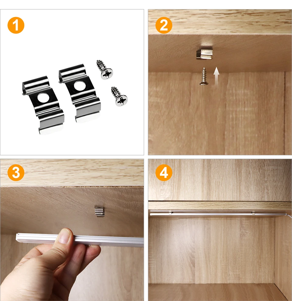 Dimmable COB Under Cabinet Light LED Night Light Bar Closet Light Push Kitchen Light Bathroom Table Light Remote Switch DC 12V