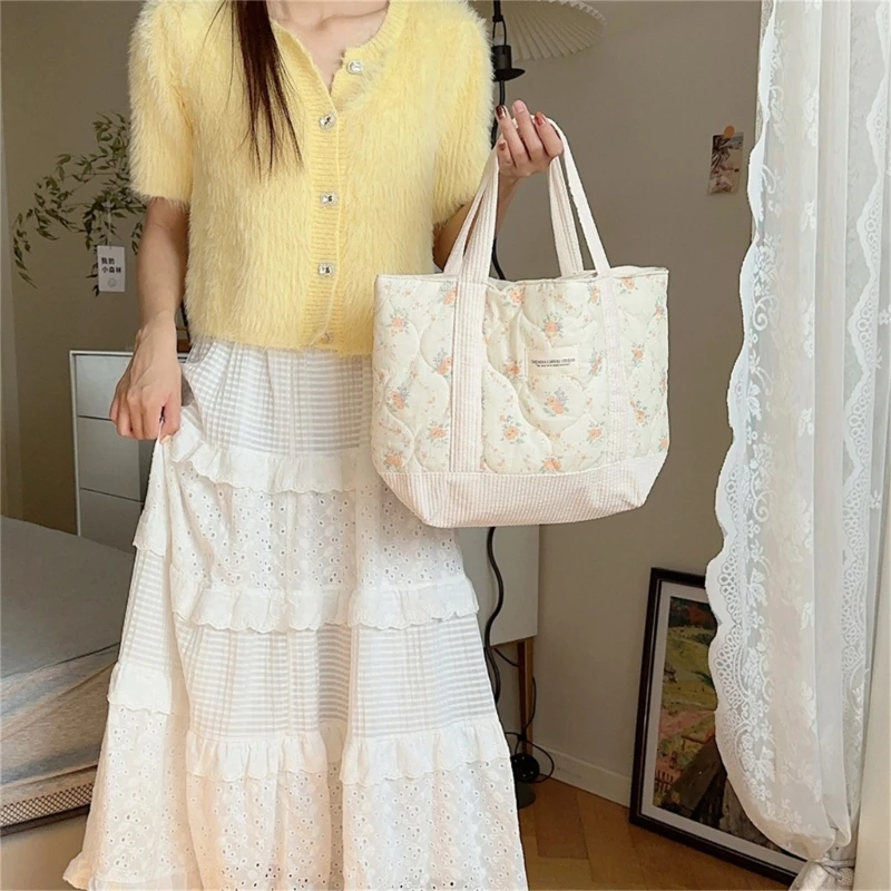 Lightweight Portable Shoulder Bag Large Capacity Handbag Handy Storage Solution for Various Scenarios E74B