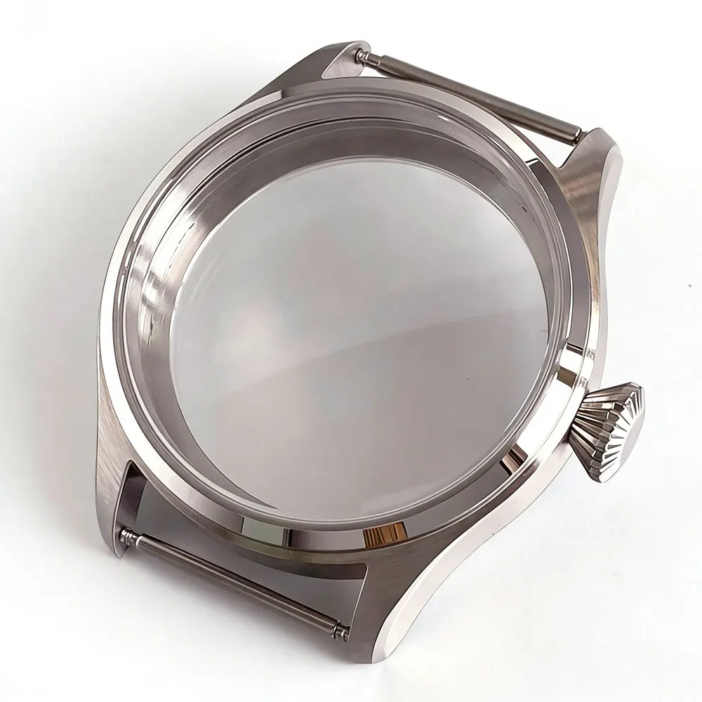 42mm Retro Pilot Watch Case with Sapphire Crystal and Luminous Dial