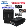 Vgate vLinker MS Upgrade ELM327 Bluetooth Support iOS/PC/Android Car Scanner OBD Auto Diagnostic Tool OBD 2 Scan PK ELM 327 V1 5 1