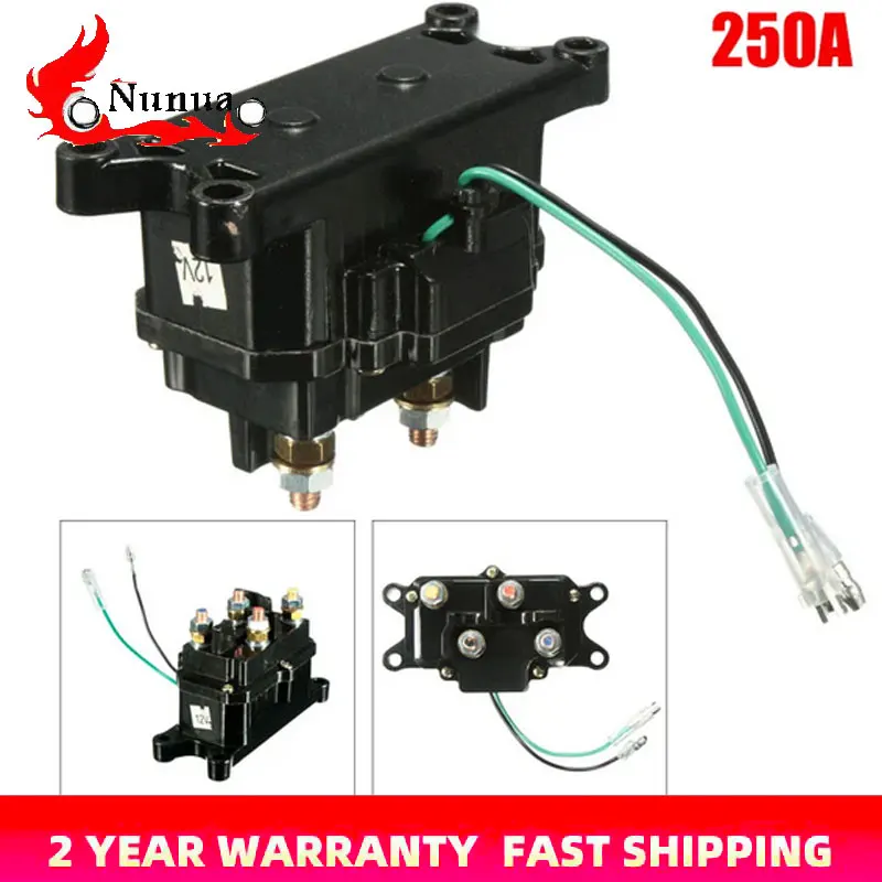 

12V 250A Automotive Electromagnetic Relay Contactor Switch Solenoid Relay Contactor Winch Rocker Switch Thumb For ATV/UTV
