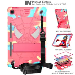 Kids Tablet Cover Case with Shoulder Strap for TAB S8 11in 2022 (Camouflage and pink)