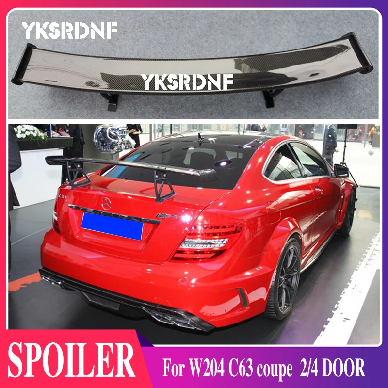 

C CLass W204 C63 coupe carbon fiber black series trunk spoiler rear wing fit for C63 spoilers C63 2/4 DOOR 2007-2014