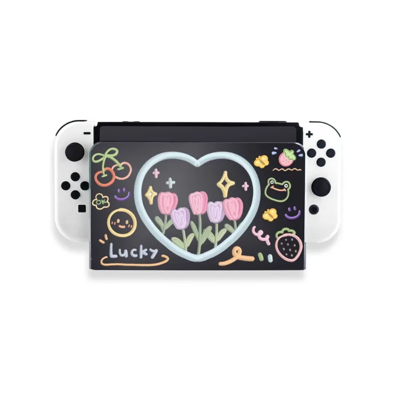 Nintendo Switch와 호환되는 1pc 꽃무늬 케이스