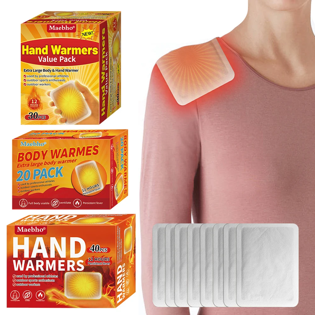 20/30/40pcs Large Body Warners Multipurpose Foot Warmers Heating Pad For Winter Autumn