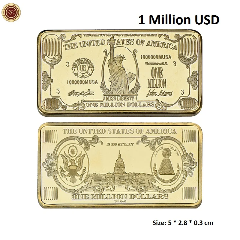 Luxurious Gold/Silver Plated US Dollar Design Souvenir Coin Set - Elegant Collectible and Business Gift