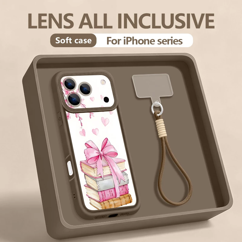 Vibrant Ribbon Bow Pattern Shockproof Phone Case - TPU Silicone Cover