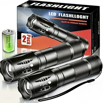 Powerful T6 Led flashlight Ultra Bright Torch Camping Light 5 Switch Mode Waterproof Zoomable Bicycle Light Use 18650 Battery