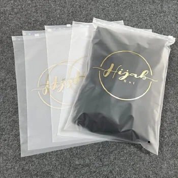30/50/100 pezzi sacchetti di imballaggio in plastica opaca borse impermeabili borse per riporre indumenti con cerniera borse per camicie borse per felpe logo personalizzato