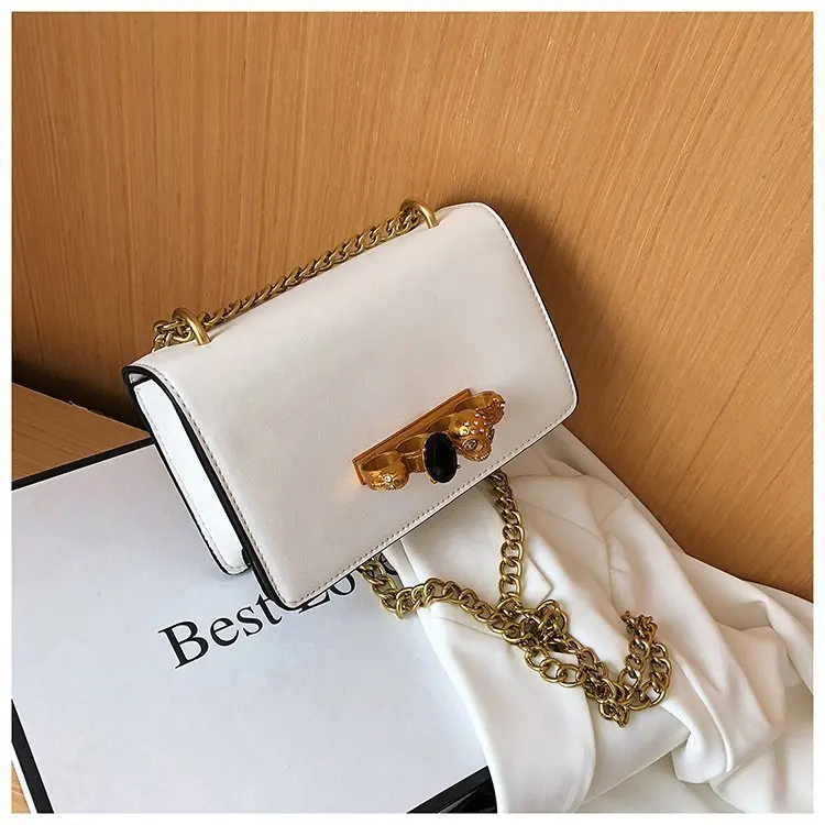 New Women's Y2K Metal Skeleton Small Square Bag Ins Adult Girls Metal Chain  Handbag Fashion Ladies Shoulder Bag Crossbody Bag - AliExpress