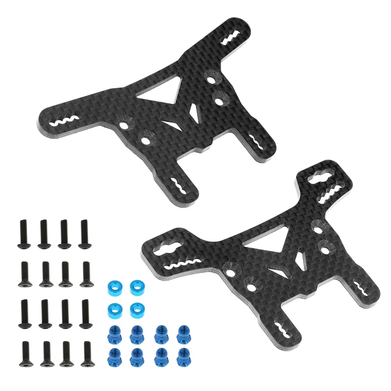 Carbon Fiber Front And Rear Shock Tower Plate For Tamiya XV02 XV 02 Pro