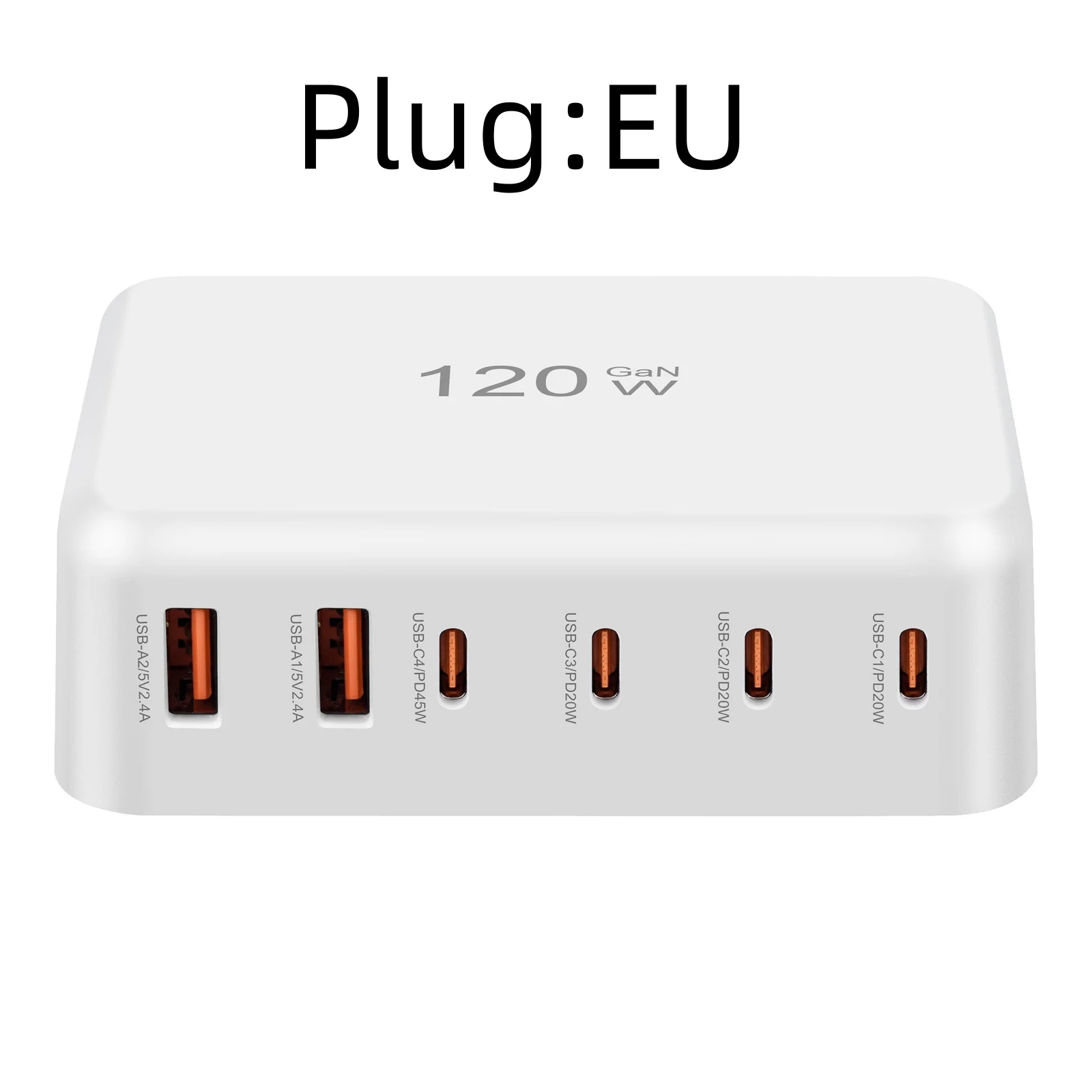 120W GaN 6-Port USB-C Fast Charging Station