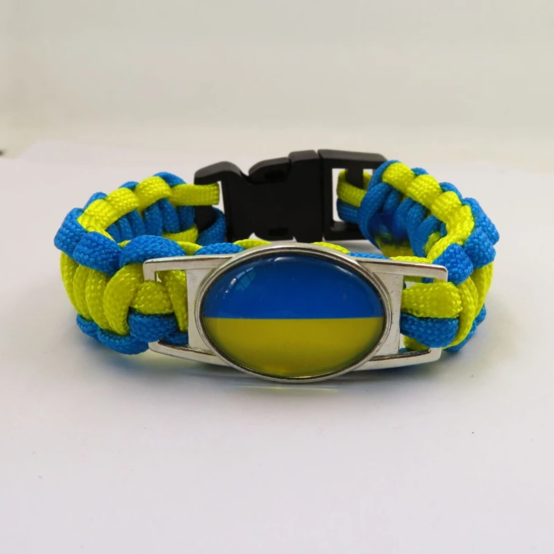 

Love Ukraine Bracelet Fashion Ukraine Flag Wrap Bracelets Jewelry Friendship Lovers Gifts