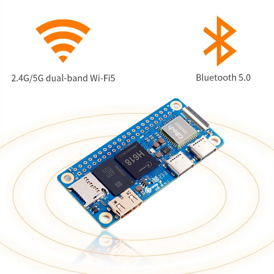 Orange Pi Zero 2W single board computer mini development board 4GB RAM DDR4 Development Board Allwinner H618 Orange Pi Zero 2 W WiFi-BT Single Board Computer Zero2W