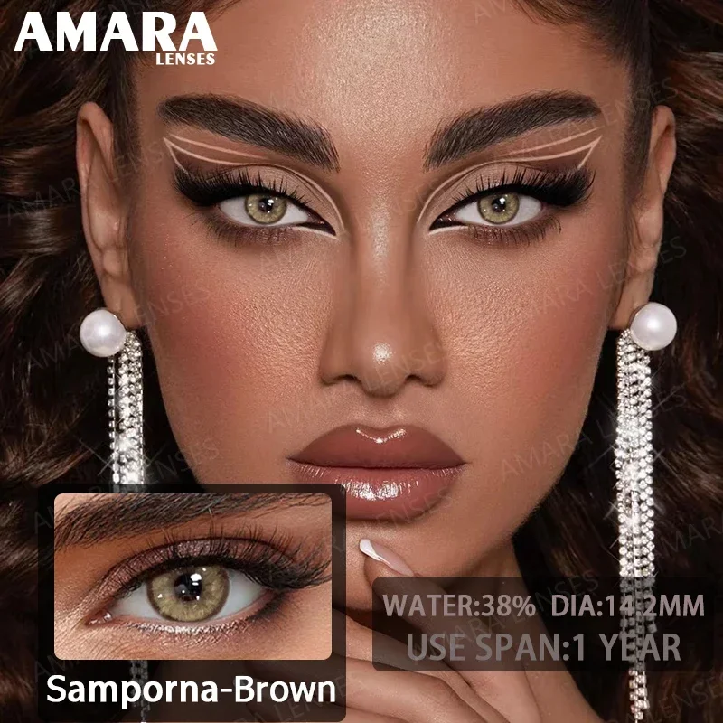 AMARA Brown Colored Contact Lenses Natural Look Green Eye Lenses Gray Contact Gray Lenses Fast Delivery Green Eye Lens