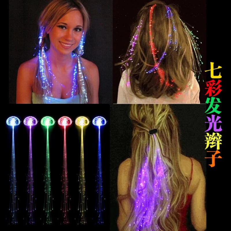 

5 Piece Colorful Shining Braid Flash Hair Led Braid Bar Dance Cheer Supplies