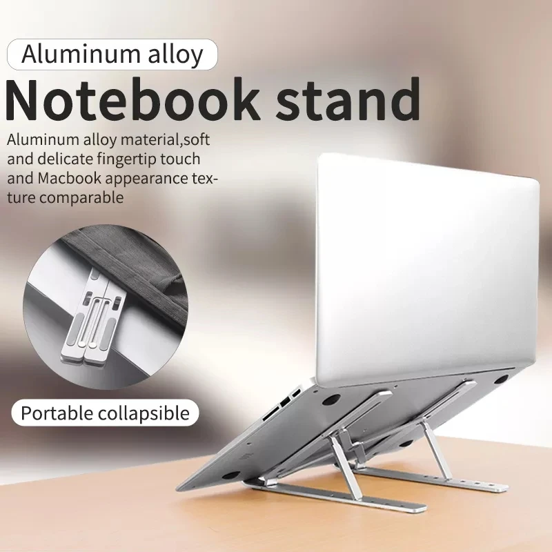 Aluminum Alloy Portable Laptop Stand for MacBook Air Notebook Foldable Tablet Bracket Laptop Holder Bracket Laptop Stand 7 Aluminum Alloy Portable Laptop Stand for MacBook Air Notebook Foldable Tablet Bracket Laptop Holder Bracket Laptop Stand 2