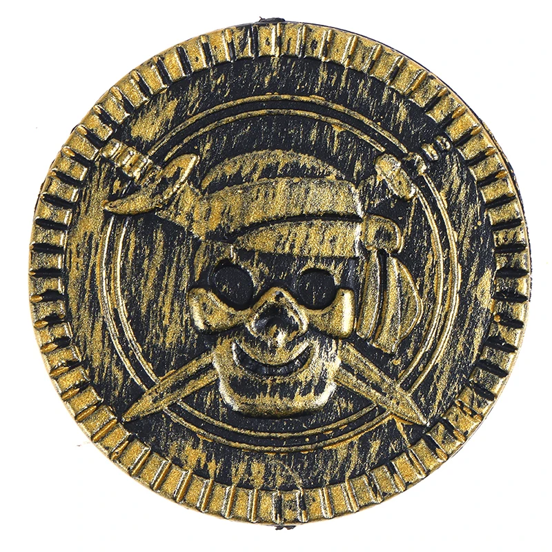 10pcs Pirate Treasure Coins Party Props Christmas Gift Game Currency Halloween