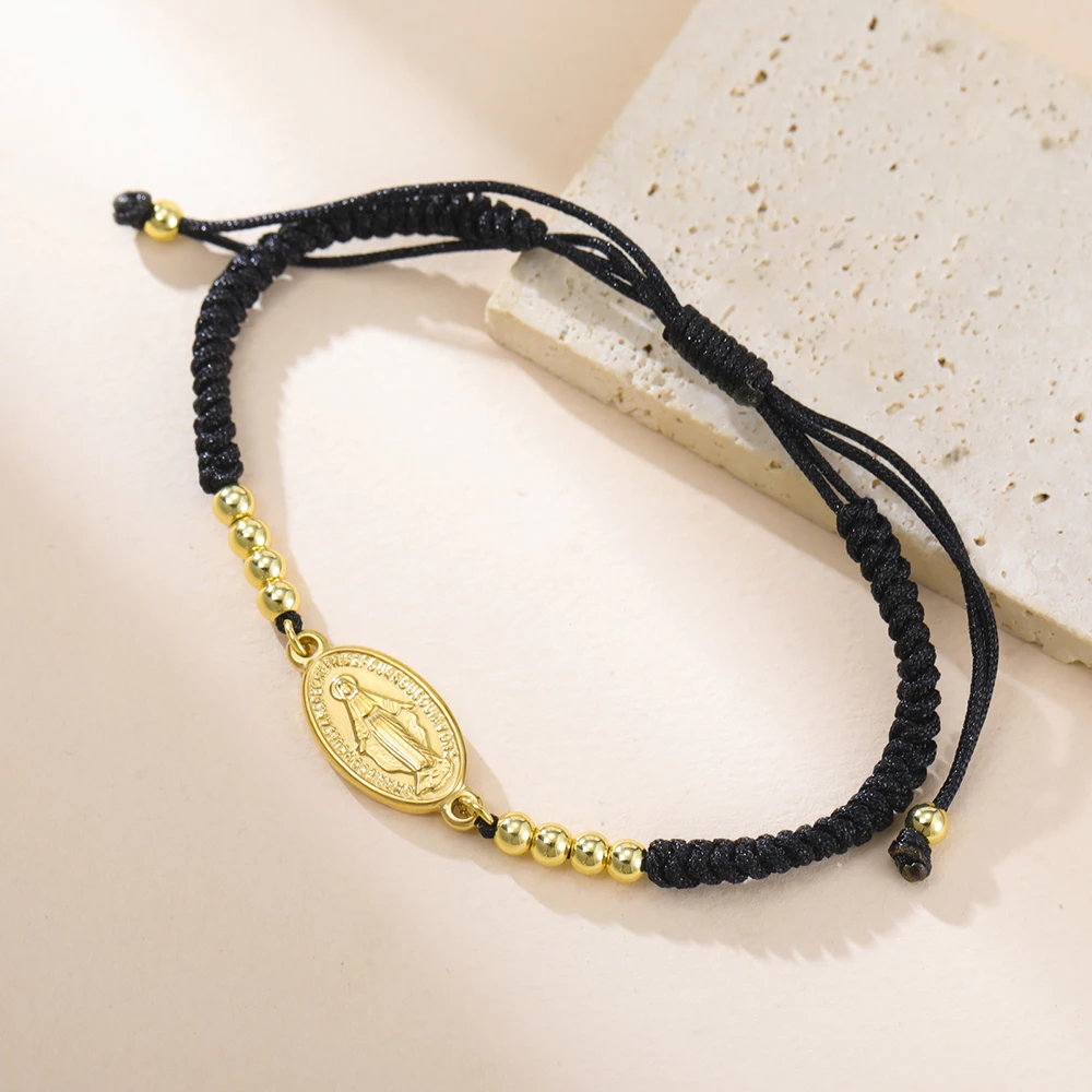 Dawapara Jungfrau Maria Kreuz Armband verstellbar Jesus Mutter Gebet Segen Armband Edelstahl religiösen Schmuck – Detail 17