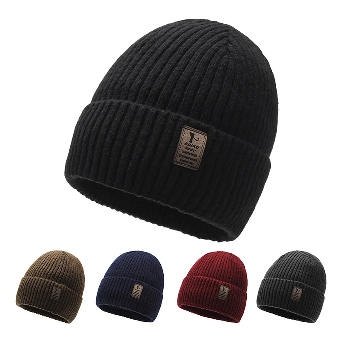 Men's Winter Knit Hat 2025 New Style Thickened Outdoor Warm Cotton Hat Windproof and Cold-Resistant Knitted Hat for Cycling, Sports, and Work