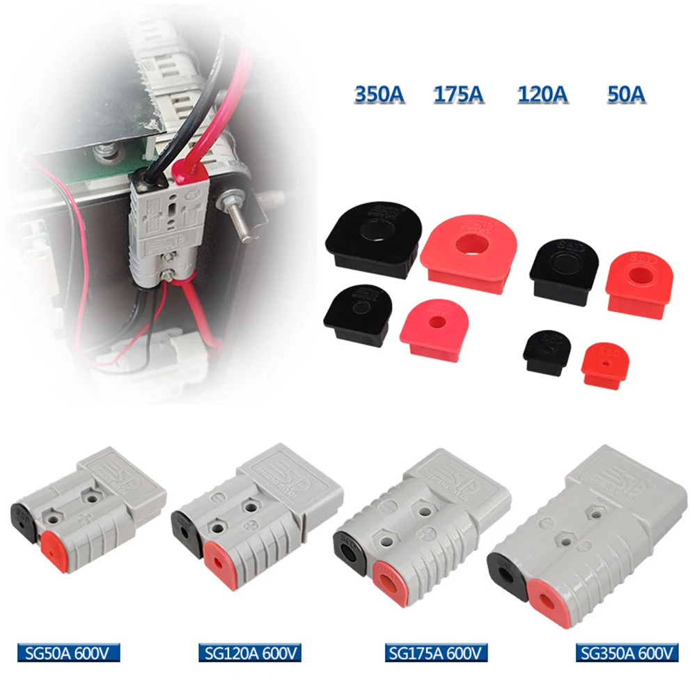 4Pair Waterproof FOR Anderson Plug Cable 50A/120A/175A/350A Gland Inserts RED & BLACK Plugs