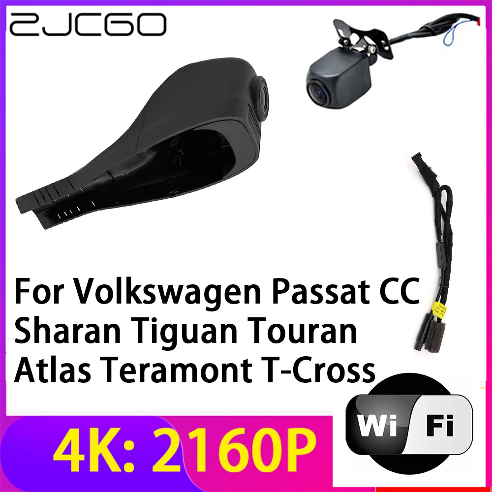 

ZJCGO 4K 2160P Dash Cam DVR Camera Recorder Night Vision for Volkswagen Passat CC Sharan Tiguan Touran Atlas Teramont T-Cross