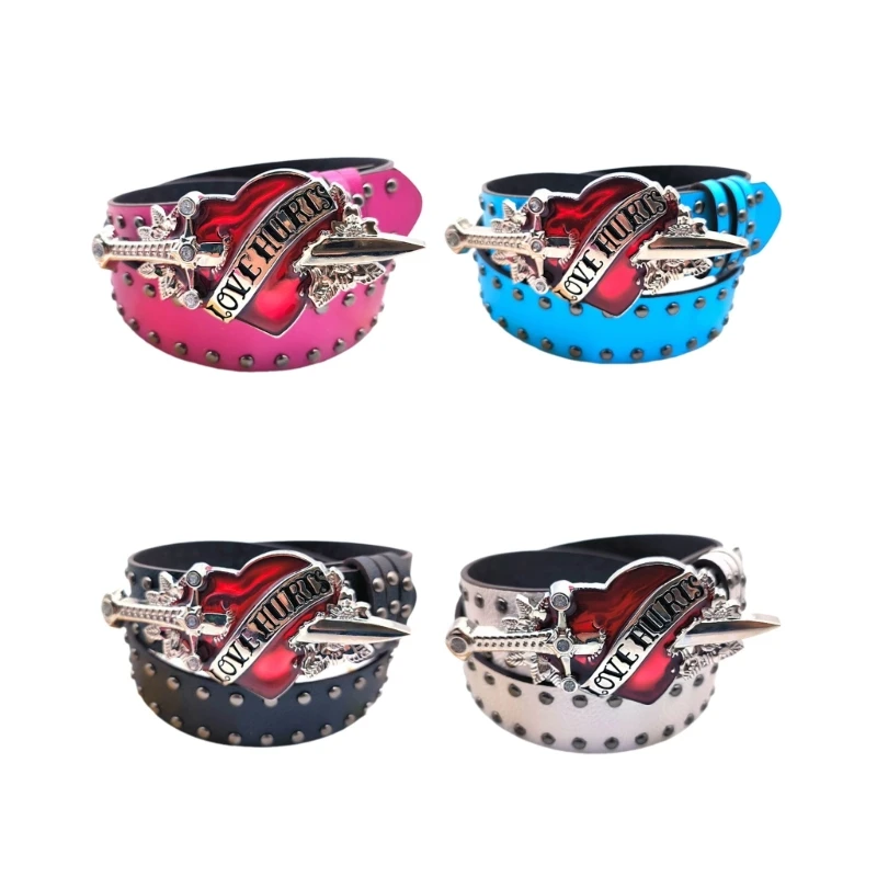 

Punk Waist Belt for Girls Street Dance Proms Street Stage Studded Belt