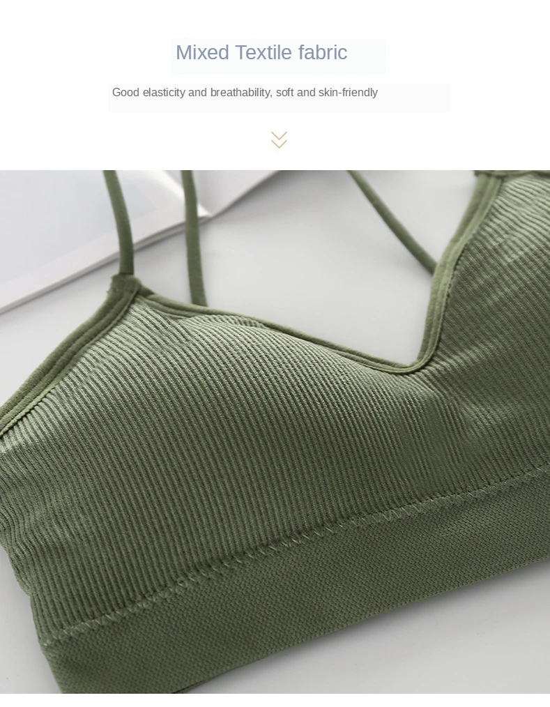 Sexy Sport Bra Top Backless Sports Bra Women Bra Tops Bralette V Neck Brassiere Sport Femme Seamless Underwear Push Up Sport