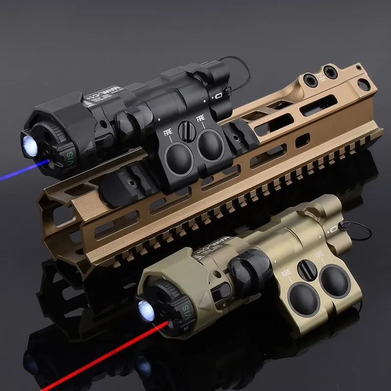 

New Upgraded MAWL-C1 Tactical Airsoft All Metal CNC Aiming MAWL Red Dot Green Blue IR Laser Sight IR Illumination Weapon Light