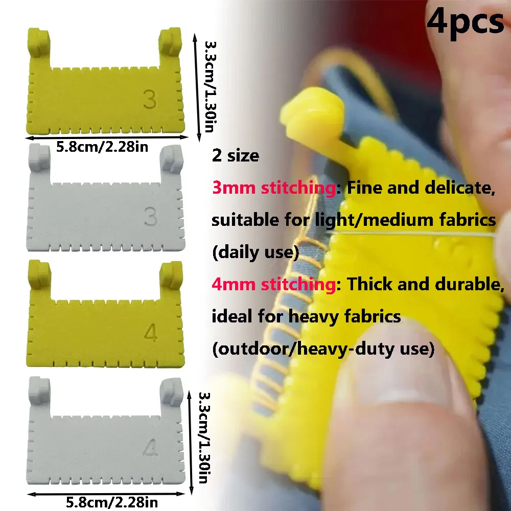 일관된 스티치를 위한 바느질 가이드 템플릿 키트 3/4Mm 간격의 정밀 바느질 도구(직물 자수 및 가죽 공예용)