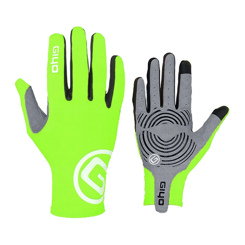 Cycling full finger gloves Touch Screen Anti-slip Bicycle Lycra Fabric Mittens Road Bike Long Gloves
