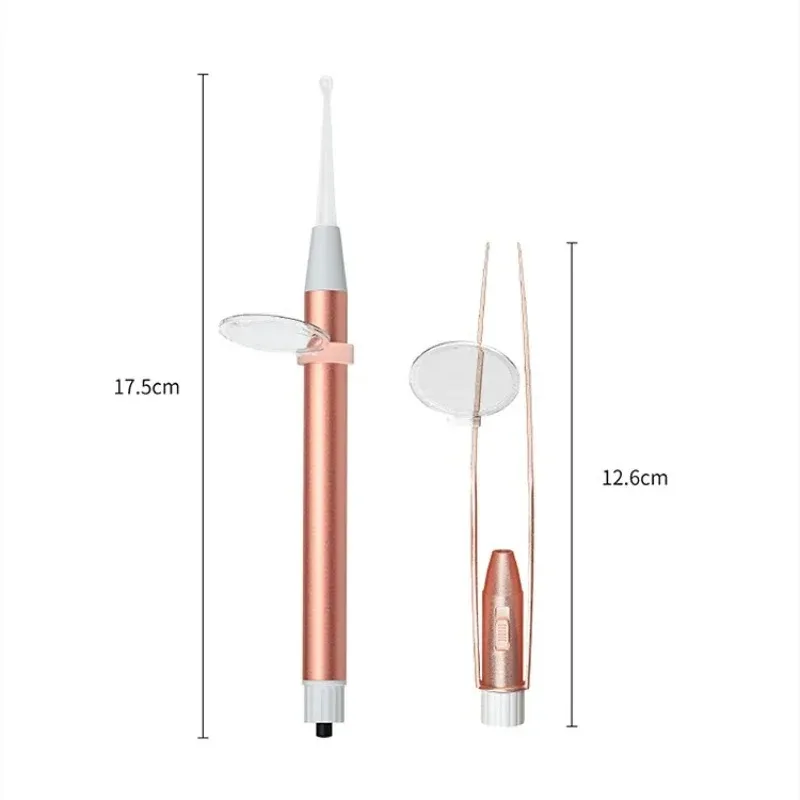 LED Light Ear Cleaning Kit 2 in 1 Tweezers Curette Spoon Clip Otoscope for Safe Earwax Removal  Ear Cleaning