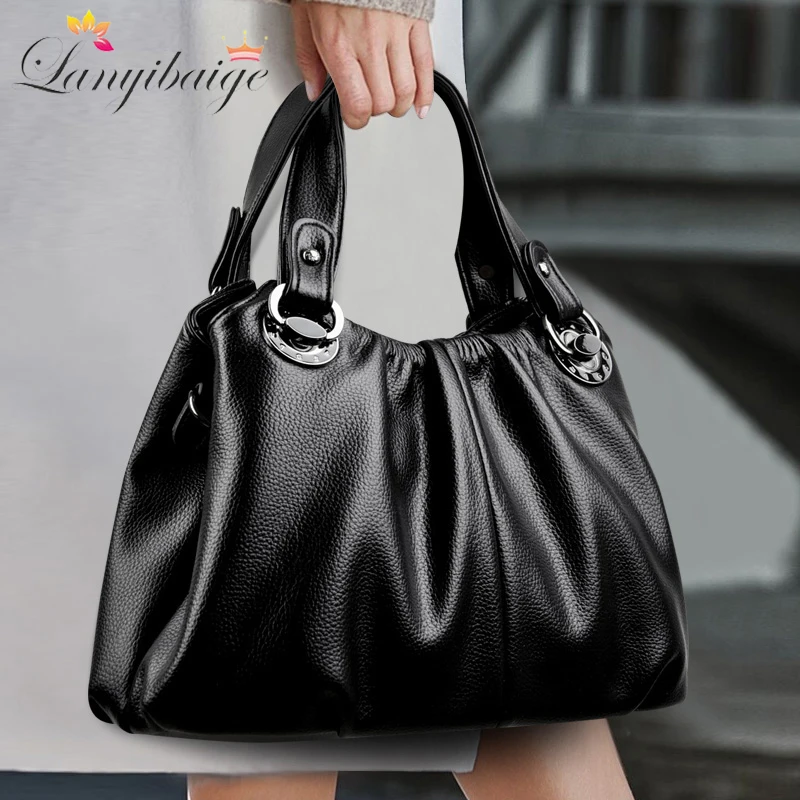 Noir - Sac À Bandoulière En Cuir Véritable Pour Femmes, Célèbre Marque