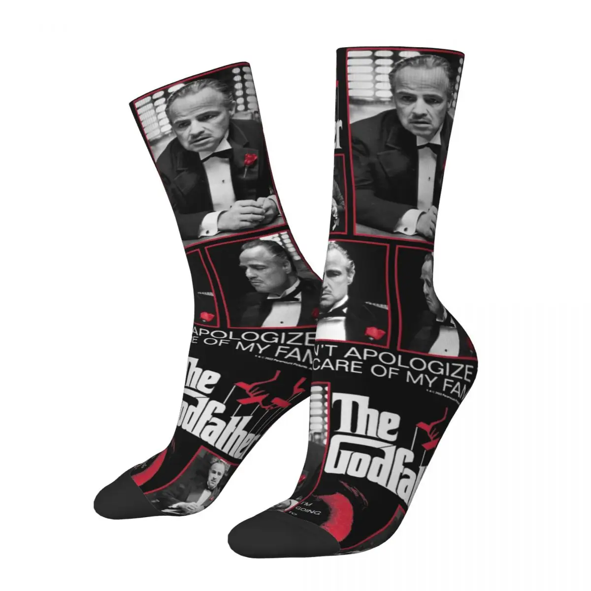 

The Godfather Vito Corleone Quotes Merch Socks Sweat Absorbing Skateboard Middle Tube Stockings Warm for Unisex Birthday Present