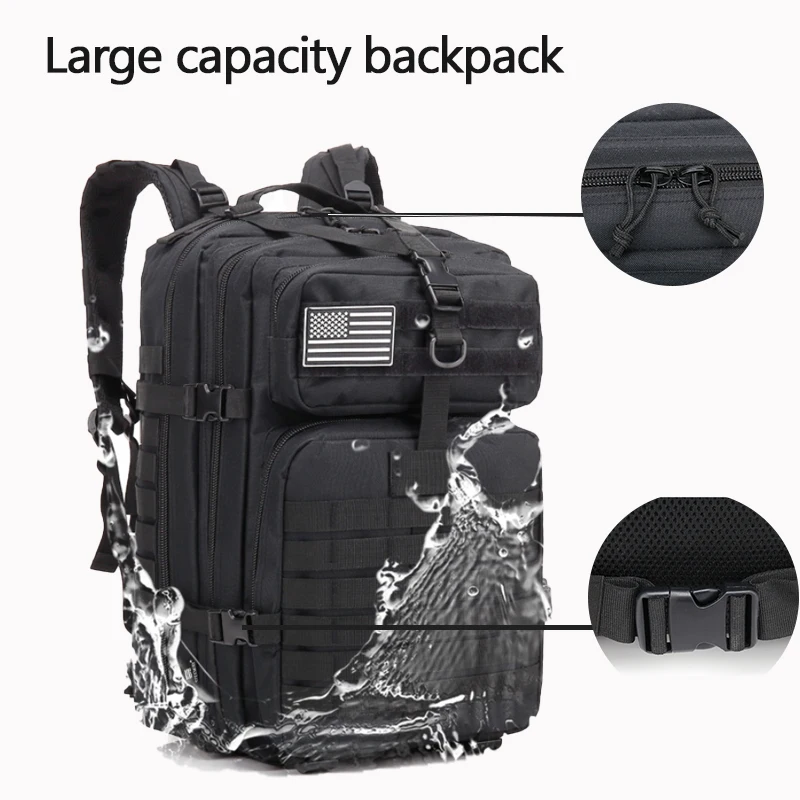 

Outdoor military camping hiking sports travel backpack tactical backpack 30L/45L nylon waterproof fishing hunting function bag