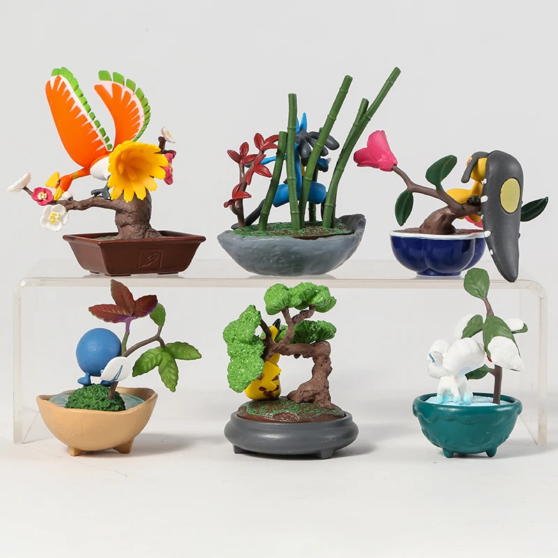 Pokemon Bonsai Pikachu Ho-Oh Lucario Mawile Poliwag Alolan