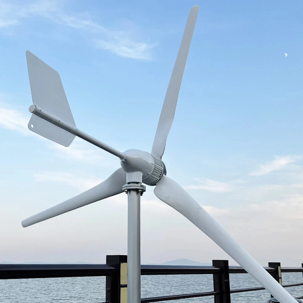 Wind Generator Turbine Controller 6000W 24V 48V Free Energy Off Grid System Horizontal Home Wind Turbines Wind Generator Power Windmil With MPPT Controllerl