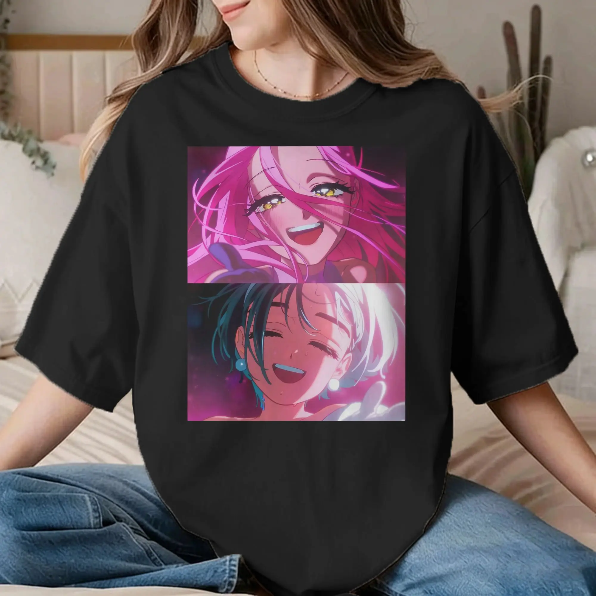 Alien Stage Anime T-Shirt für Herren und Damen, 100 % Baumwolle, lustiges T-Shirt mit rundem Kragen, VIVINOS MIZI SUA HYUNA, T-Shirts, Tops, Original