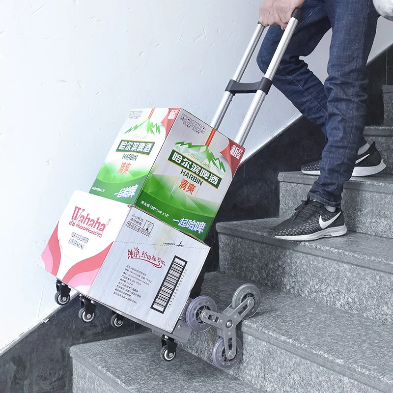 Climbing stairs hand pulled carts transporting goods small trailers folding handcarts small carts travel pull carts