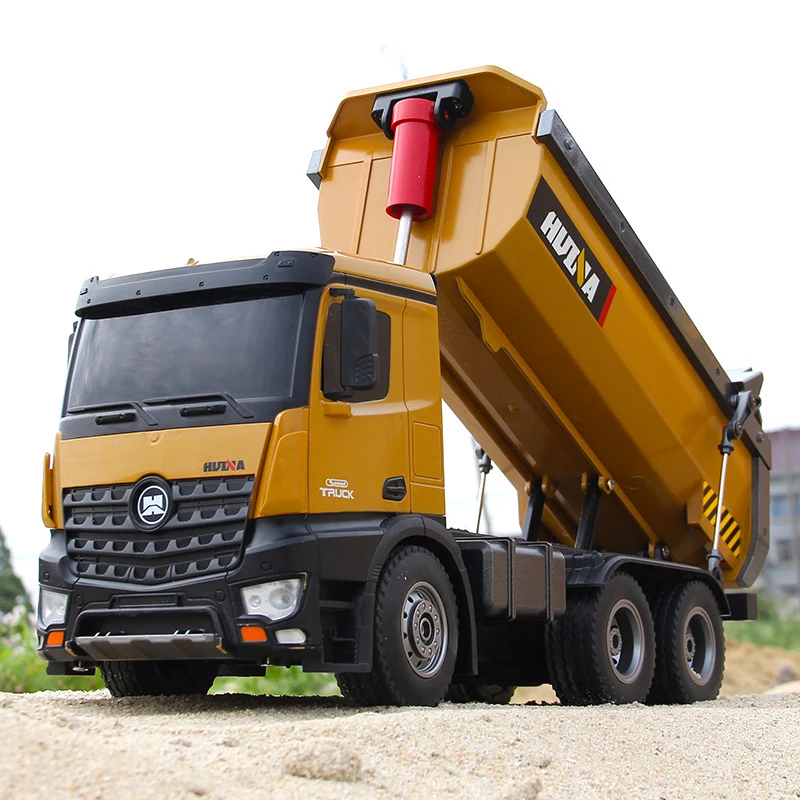 HUINA RC Dumper Truck 1/14 Scale 2.4GHz Electric RTR 1573 Remote Control Car Battery Light Outdoor Toys Boys Gift TH18056 6
