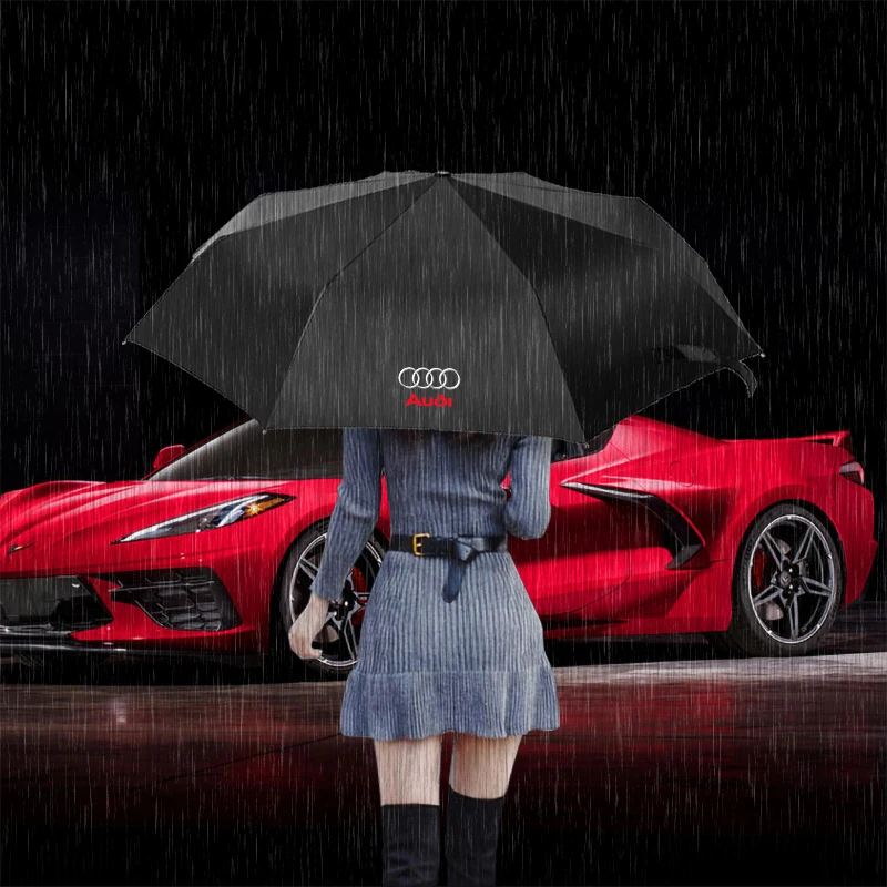 Car Fully Automatic Compact Folding Custom Umbrella Car Accessories For Audi sline TT Q2 Q3 Q5 Q7 Q8 A3 A4 A5 A6 A7 R8 B5 B6 B7 16 S0e791fb1aaa041ffbcc66377f44dba4bj