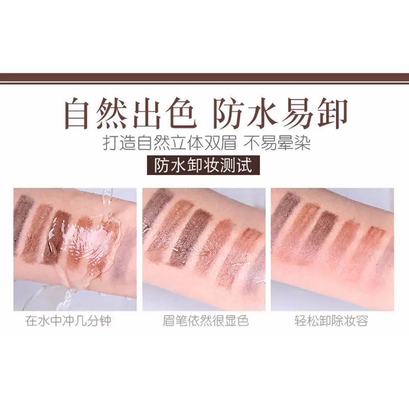 Description Picture 4 of item5Pcs Long Lasting Eyebrow Pencil Waterproof Tattoo Pen Eyeliner Black Brown Gray Natural Pull Eye Brow Enhancers Cosmetics Tool